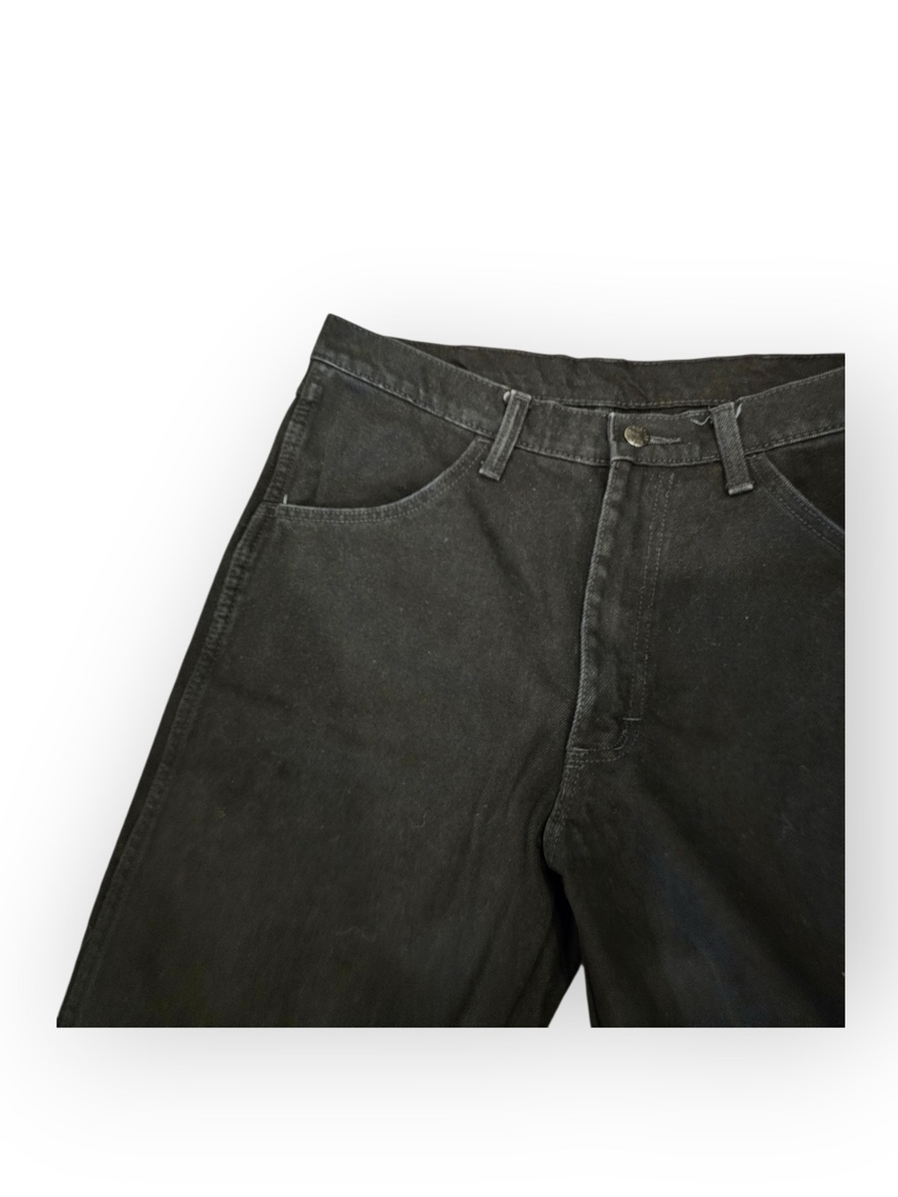 Rustler by Wrangler Men Black Regular Fit Straight Leg Jeans 34x29 Workwear - Picture 3 of 6